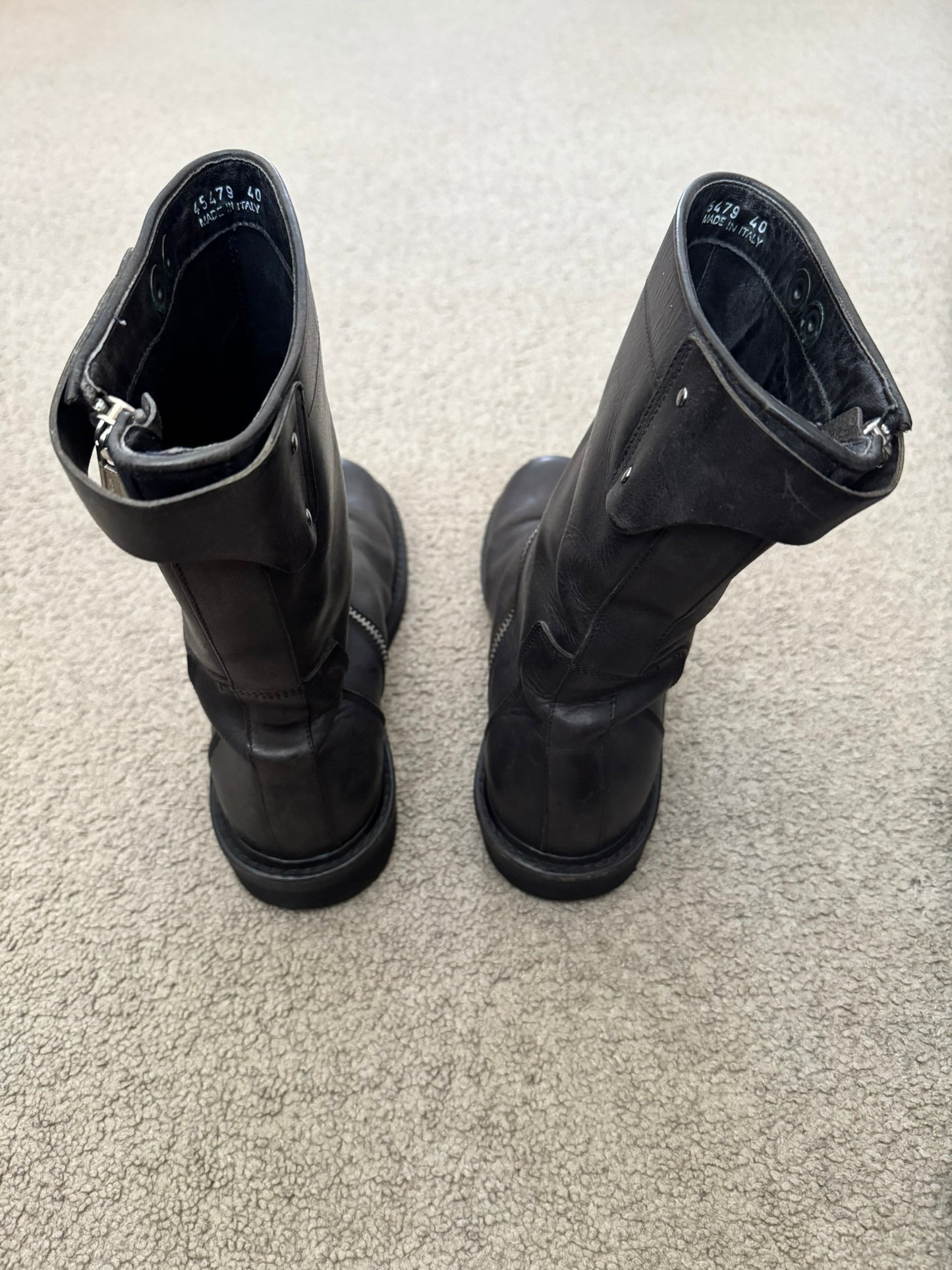 FW11 Rick Owens "Limo" Spiral Zip Creeper Boots