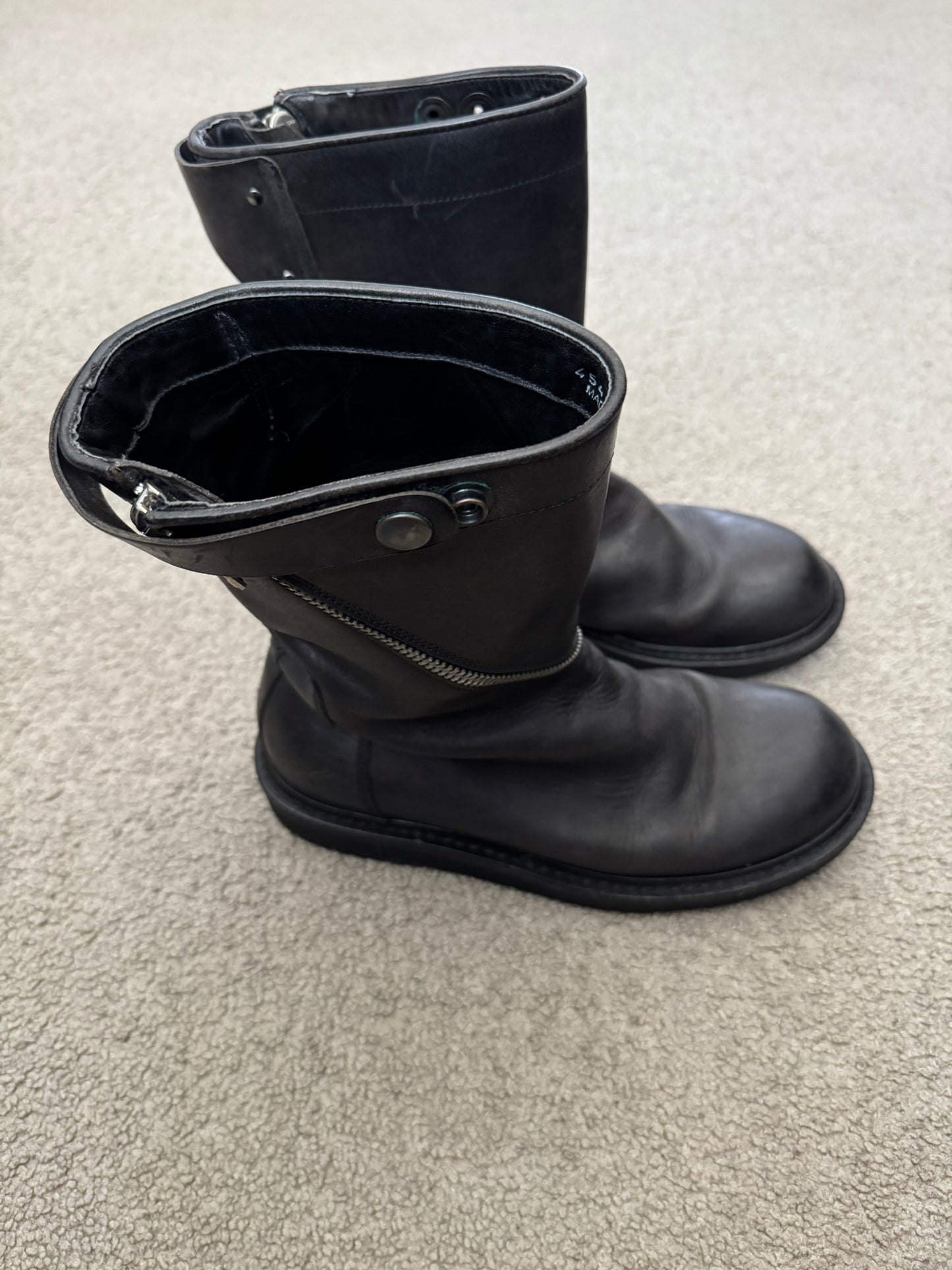 FW11 Rick Owens "Limo" Spiral Zip Creeper Boots