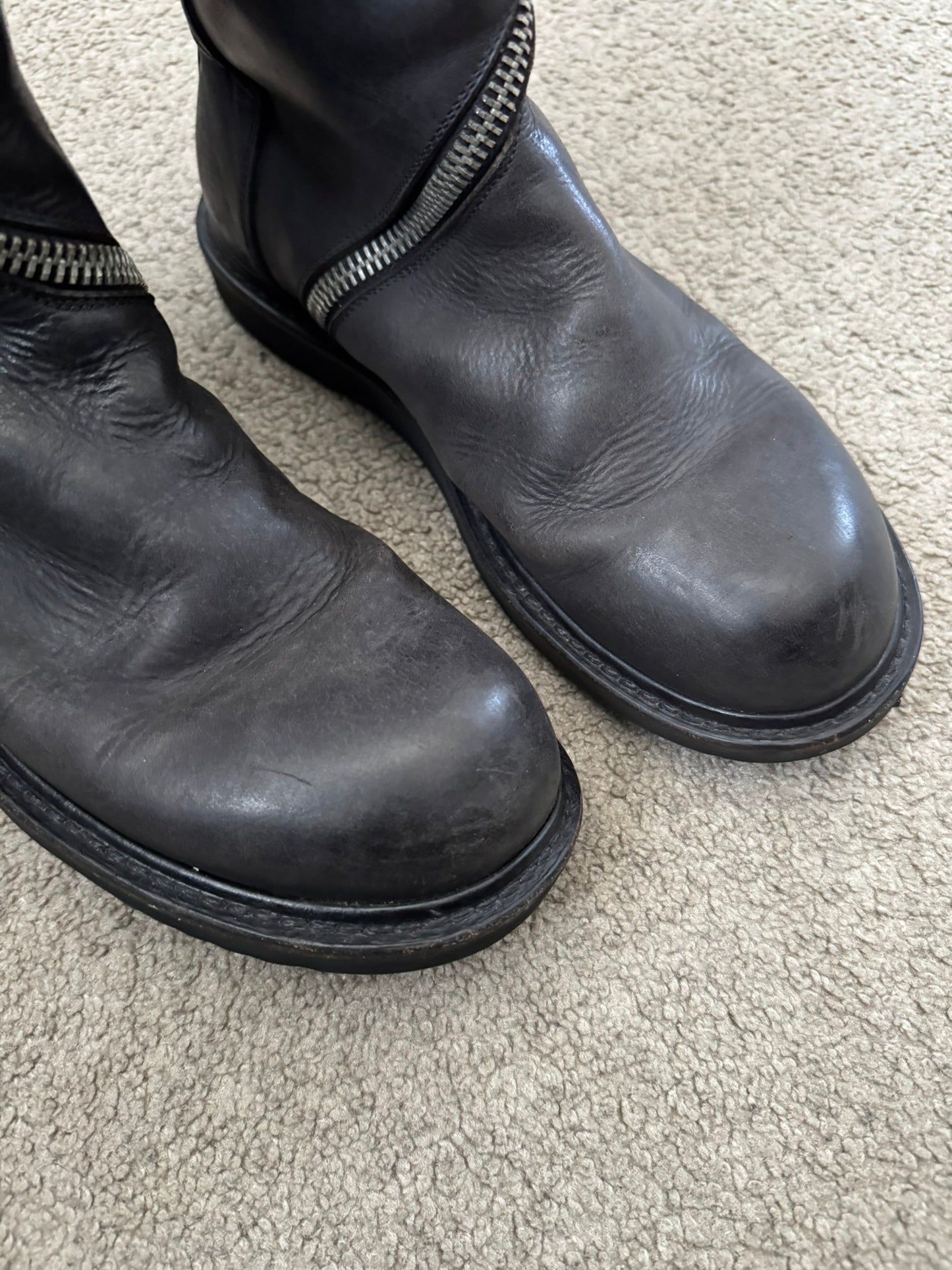 FW11 Rick Owens "Limo" Spiral Zip Creeper Boots