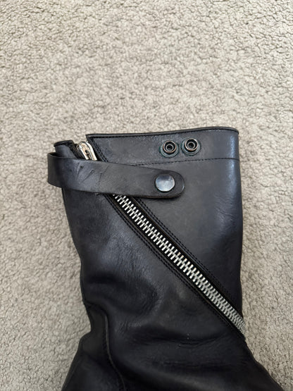 FW11 Rick Owens "Limo" Spiral Zip Creeper Boots