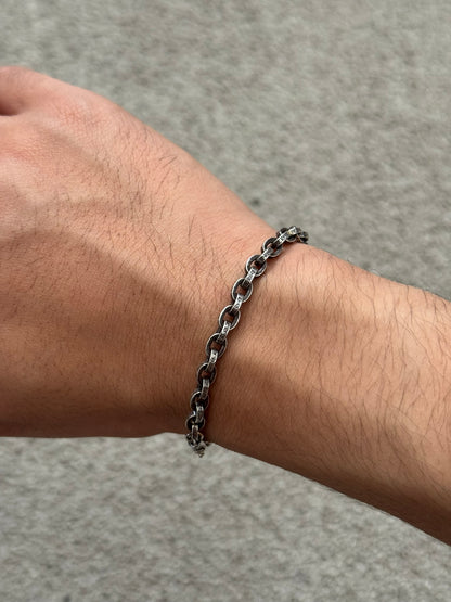 Chrome Hearts 7 Inch Paper Chain .925 Sterling Silver Bracelet
