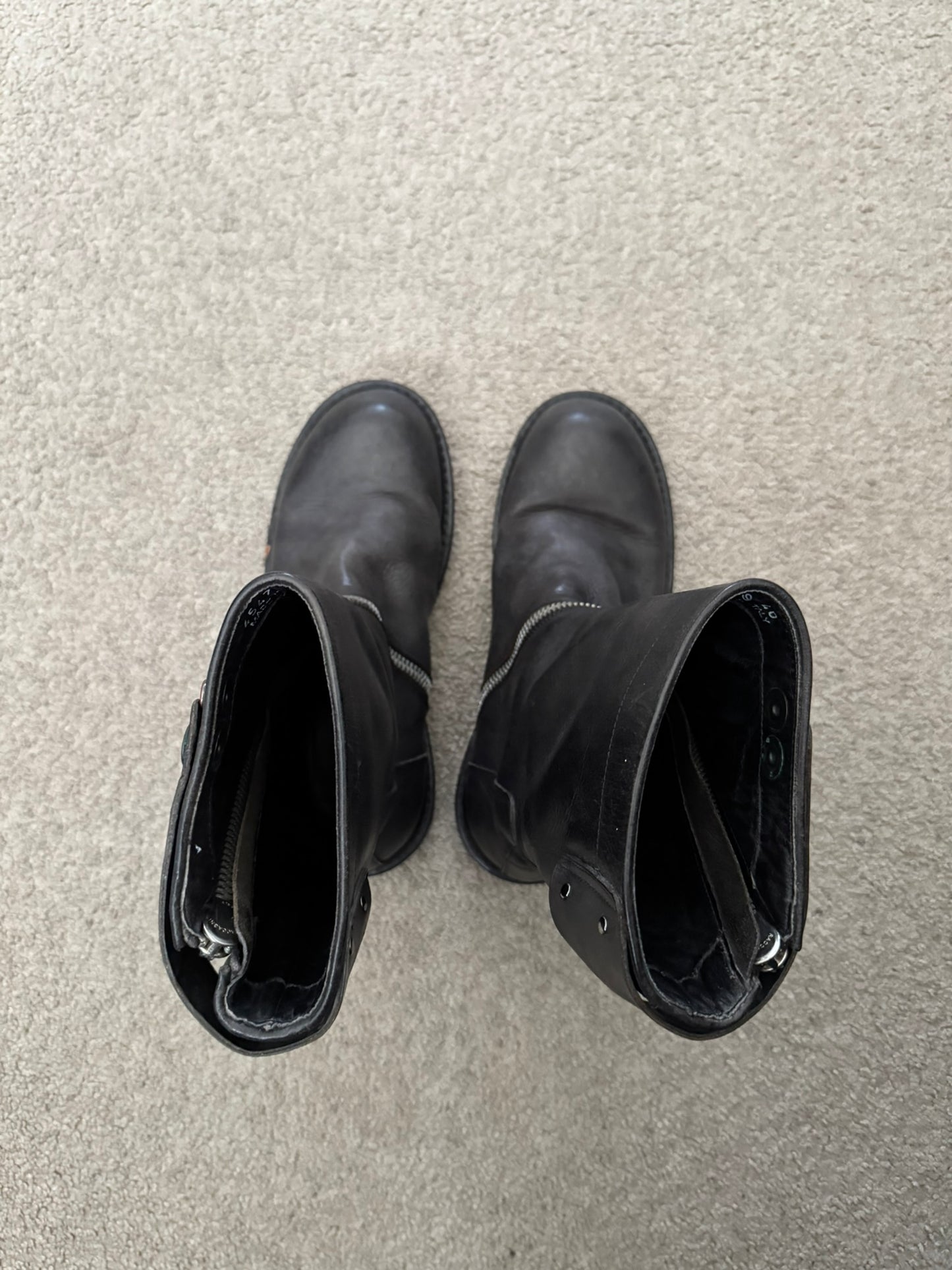 FW11 Rick Owens "Limo" Spiral Zip Creeper Boots