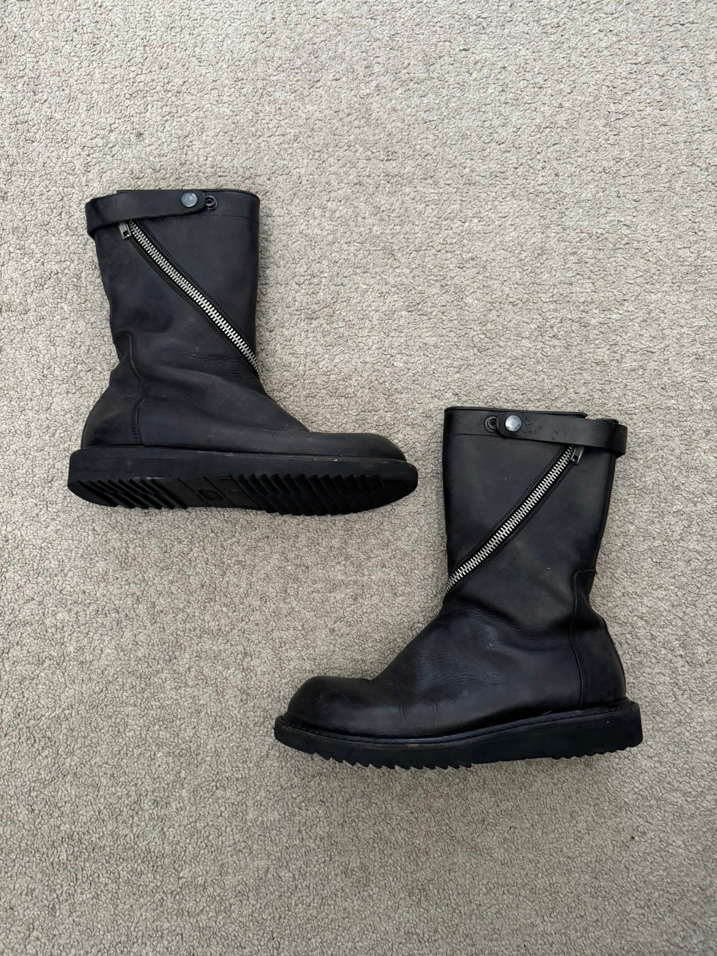 FW11 Rick Owens "Limo" Spiral Zip Creeper Boots
