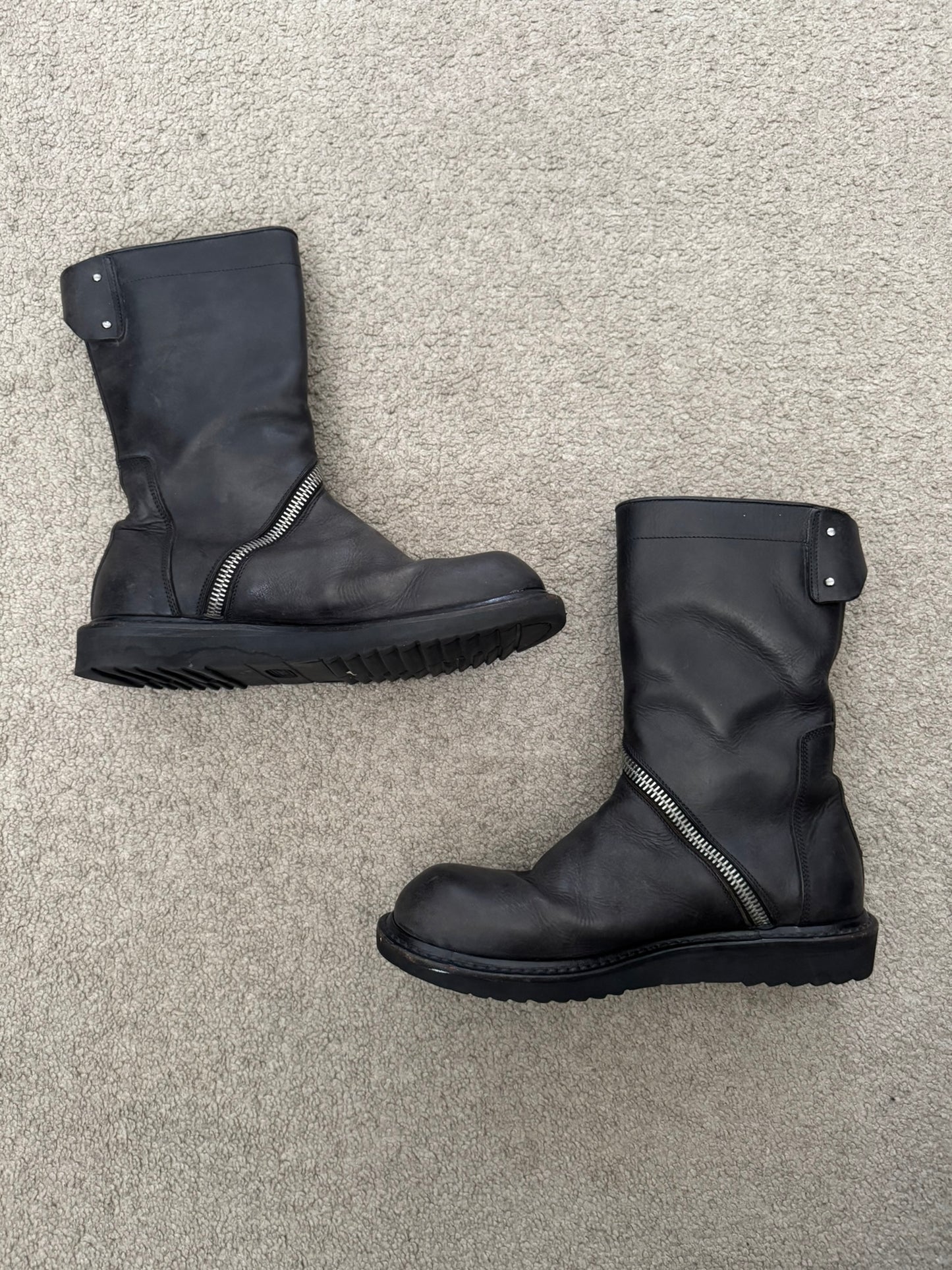FW11 Rick Owens "Limo" Spiral Zip Creeper Boots