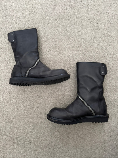 FW11 Rick Owens "Limo" Spiral Zip Creeper Boots