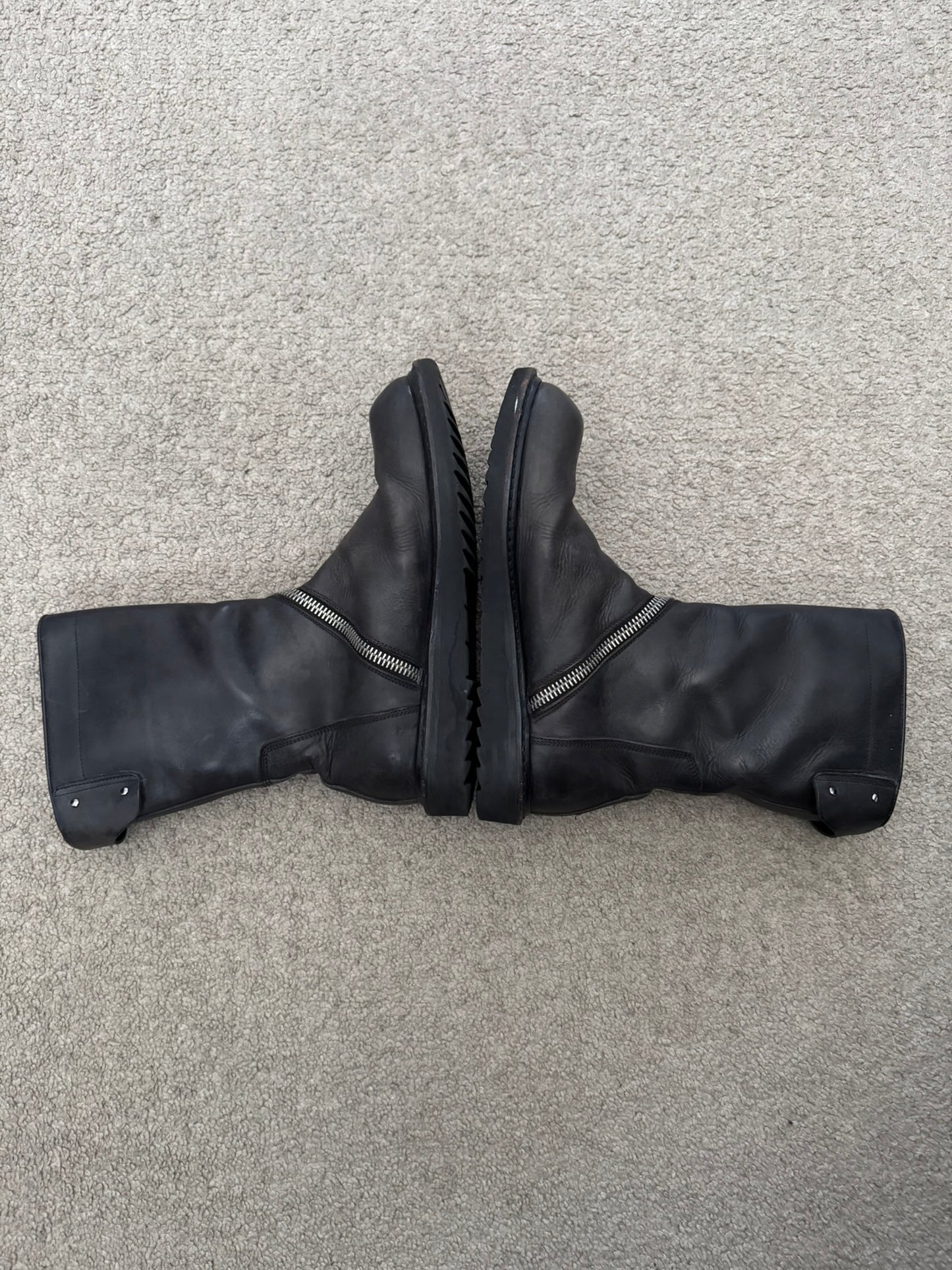 FW11 Rick Owens "Limo" Spiral Zip Creeper Boots