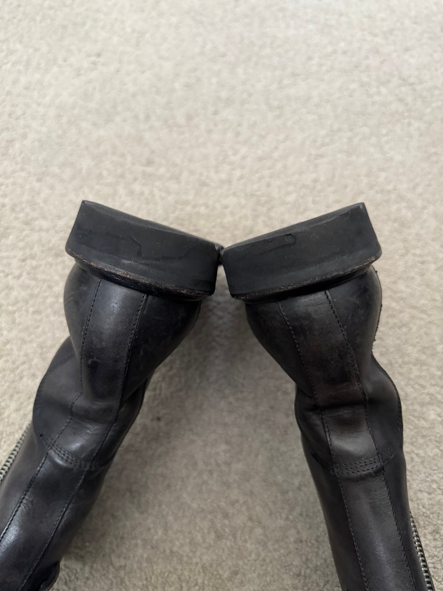 FW11 Rick Owens "Limo" Spiral Zip Creeper Boots