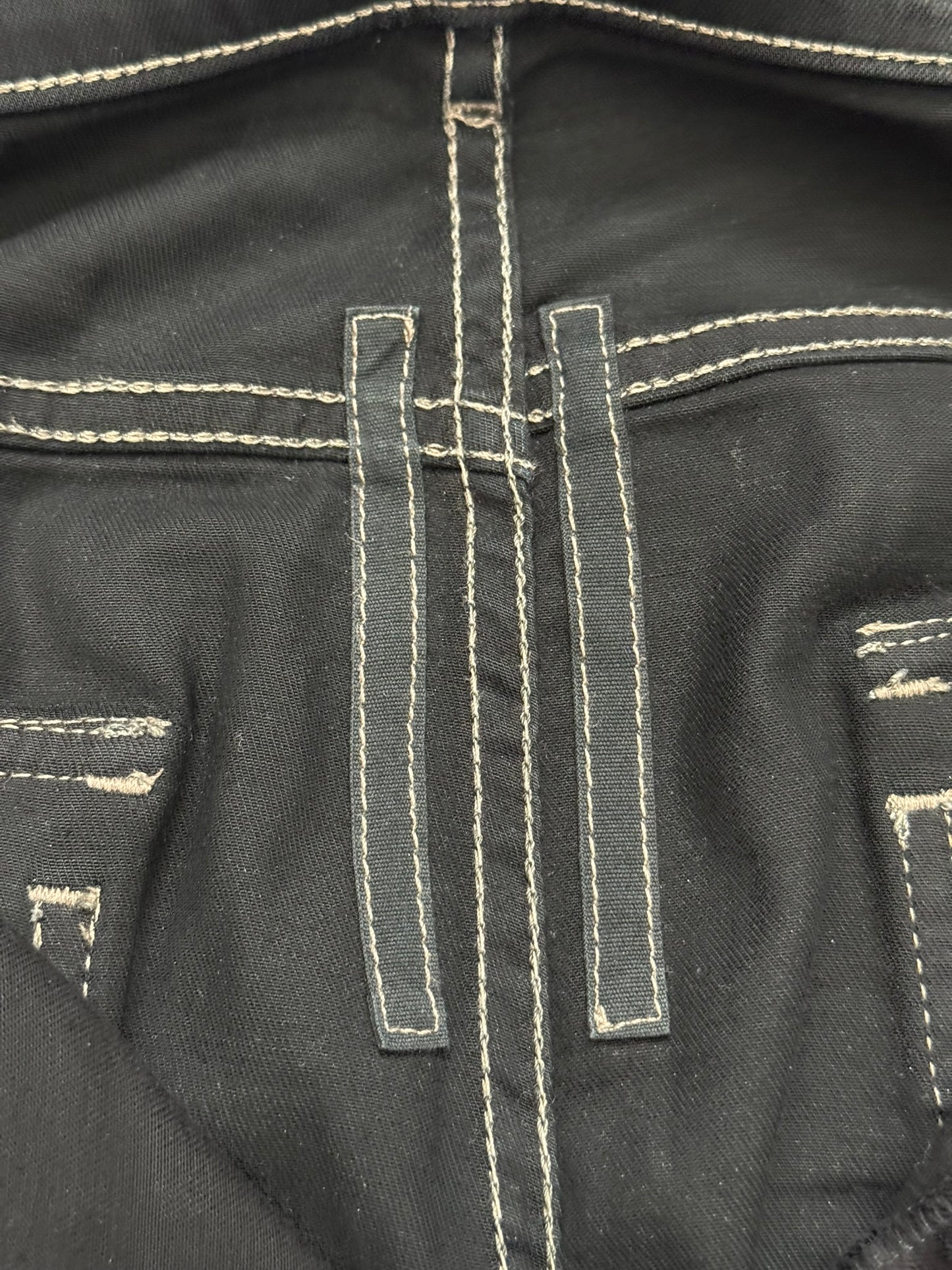 SS15 Rick Owens DRKSHDW Black Waxed Memphis Biker Denim Jeans