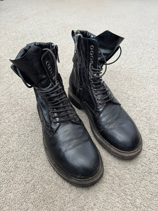 SS15 Rick Owens "Faun" Goodyear Flex Military Combat Boots