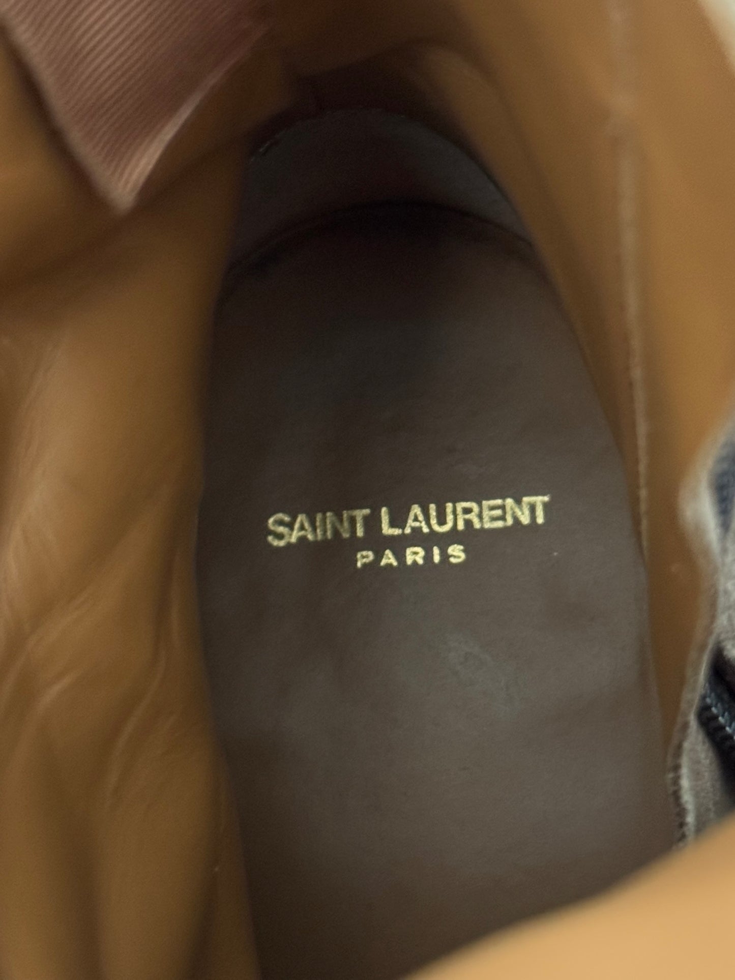 SS18 Saint Laurent Paris Tan Suede Wyatt 40 Harness Boots