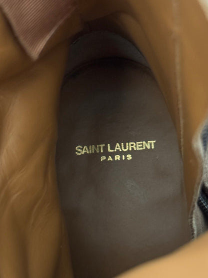 SS18 Saint Laurent Paris Tan Suede Wyatt 40 Harness Boots