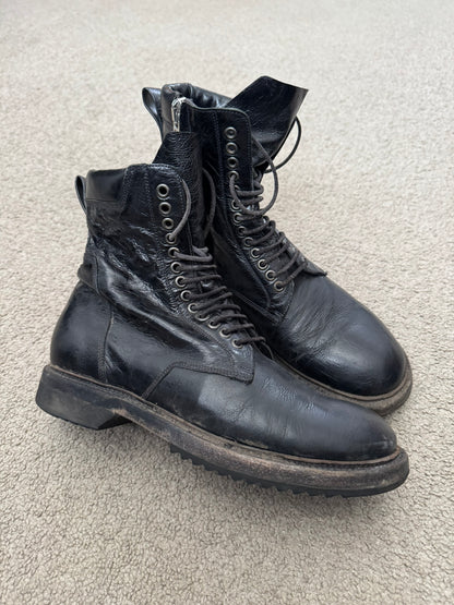 SS15 Rick Owens "Faun" Goodyear Flex Military Combat Boots