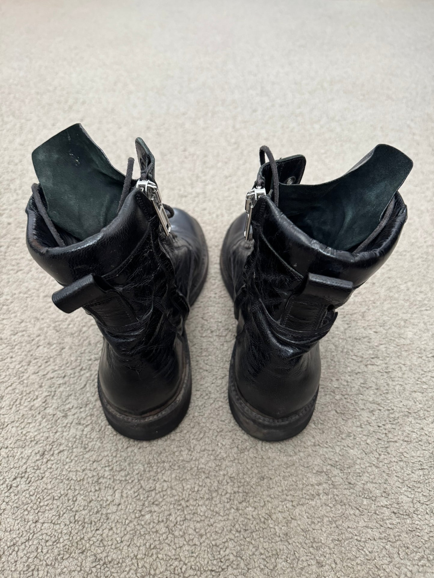 SS15 Rick Owens "Faun" Goodyear Flex Military Combat Boots
