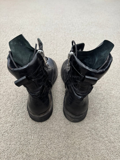 SS15 Rick Owens "Faun" Goodyear Flex Military Combat Boots