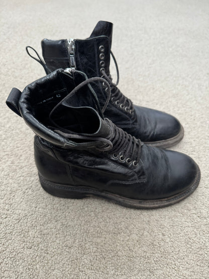 SS15 Rick Owens "Faun" Goodyear Flex Military Combat Boots