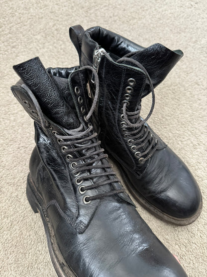 SS15 Rick Owens "Faun" Goodyear Flex Military Combat Boots