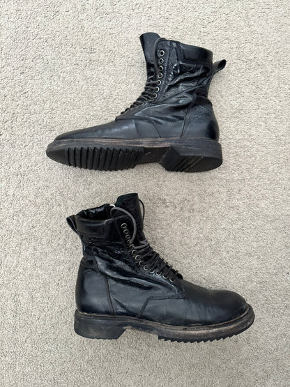 SS15 Rick Owens "Faun" Goodyear Flex Military Combat Boots