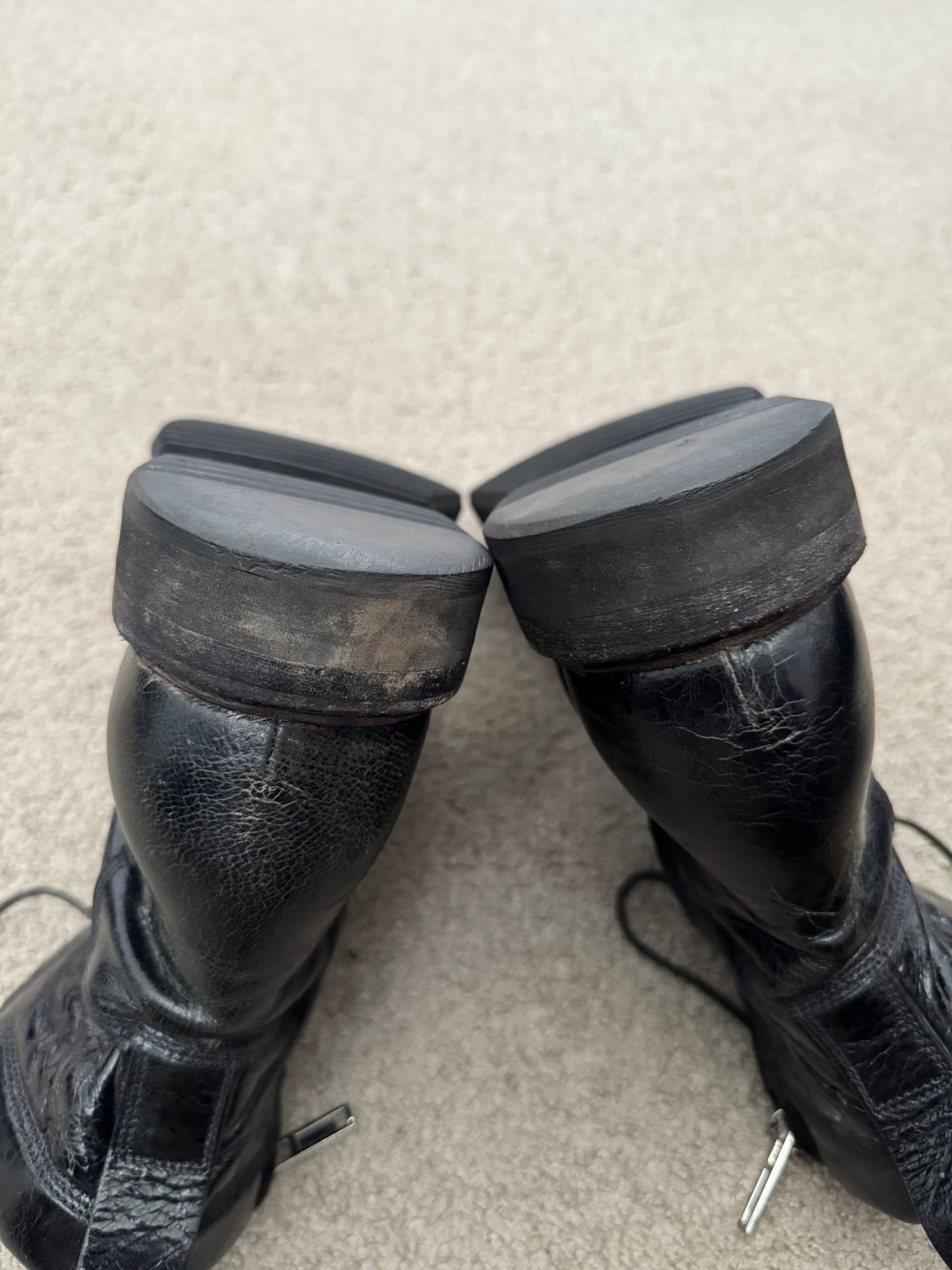 SS15 Rick Owens "Faun" Goodyear Flex Military Combat Boots