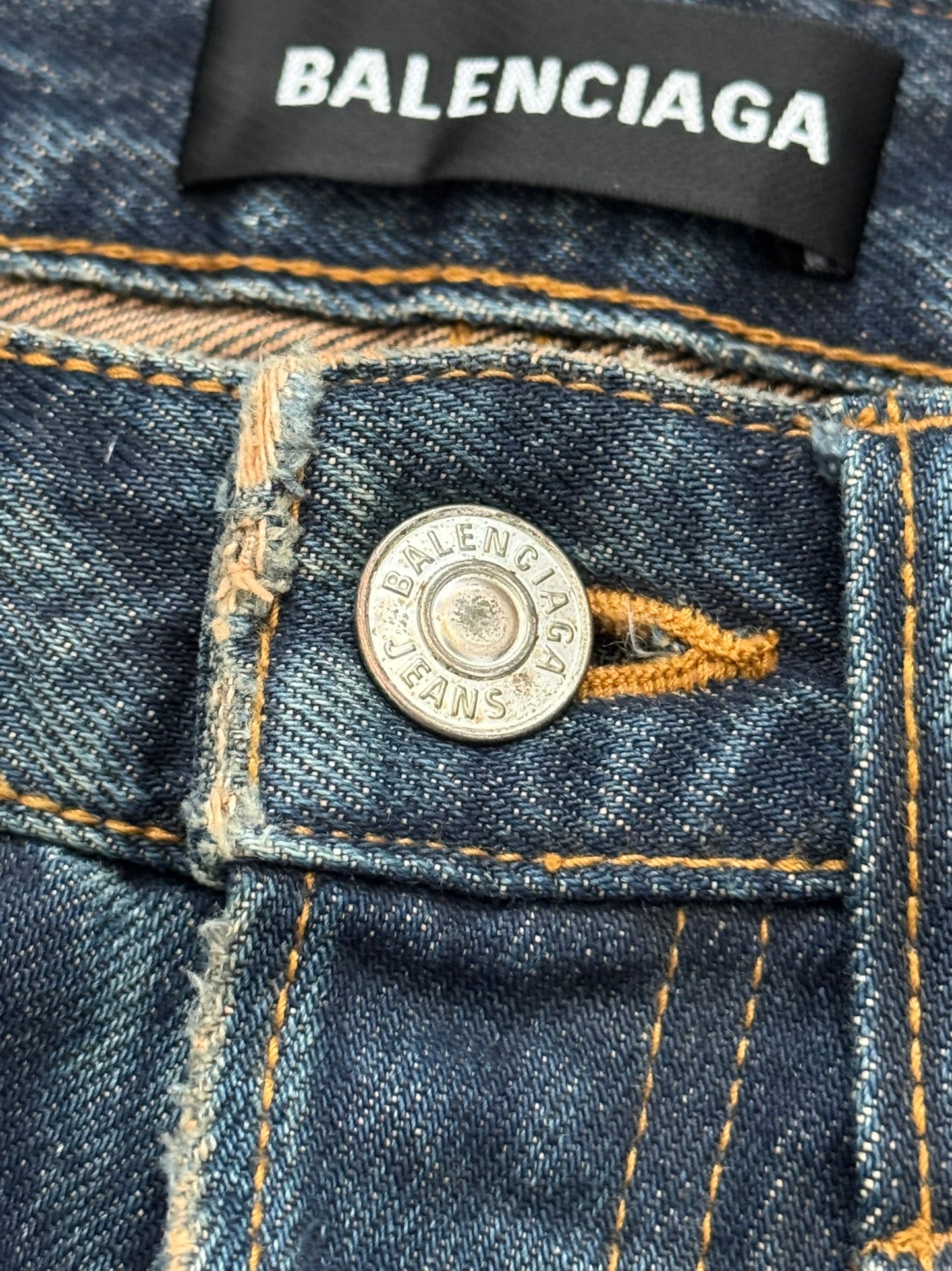 FW20 Balenciaga Hybrid Denim/Twill Paneled Jeans