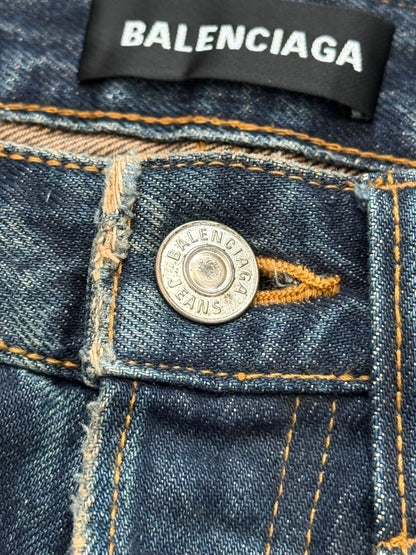 FW20 Balenciaga Hybrid Denim/Twill Paneled Jeans