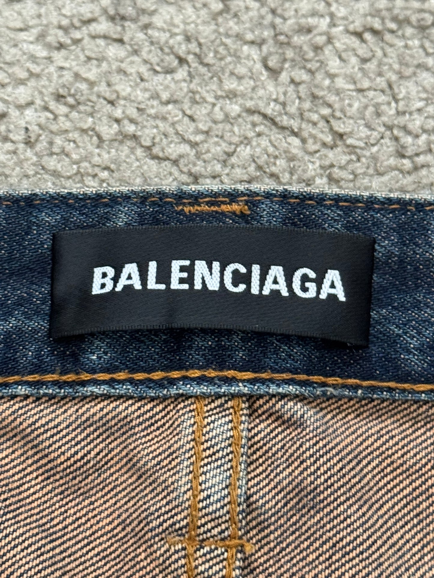 FW20 Balenciaga Hybrid Denim/Twill Paneled Jeans