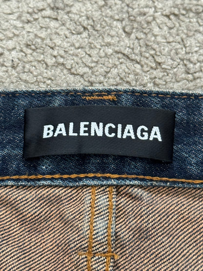 FW20 Balenciaga Hybrid Denim/Twill Paneled Jeans