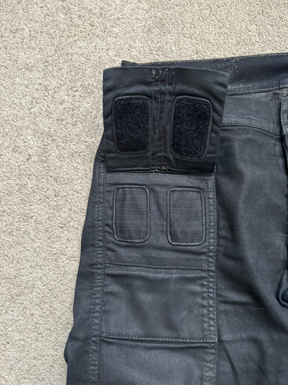 SS14 Rick Owens DRKSHDW Black Waxed Memphis Biker Denim Jeans