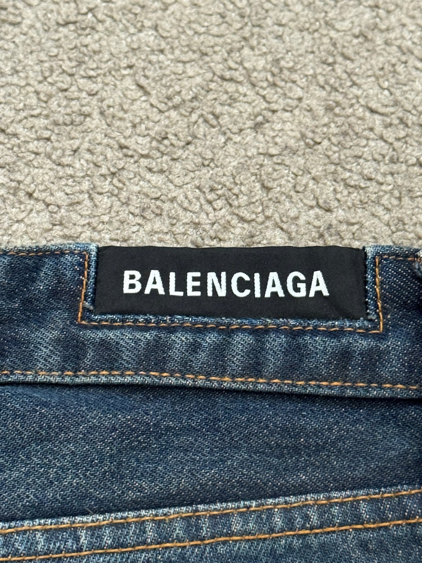 FW20 Balenciaga Hybrid Denim/Twill Paneled Jeans