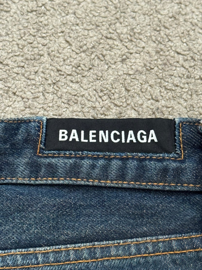 FW20 Balenciaga Hybrid Denim/Twill Paneled Jeans