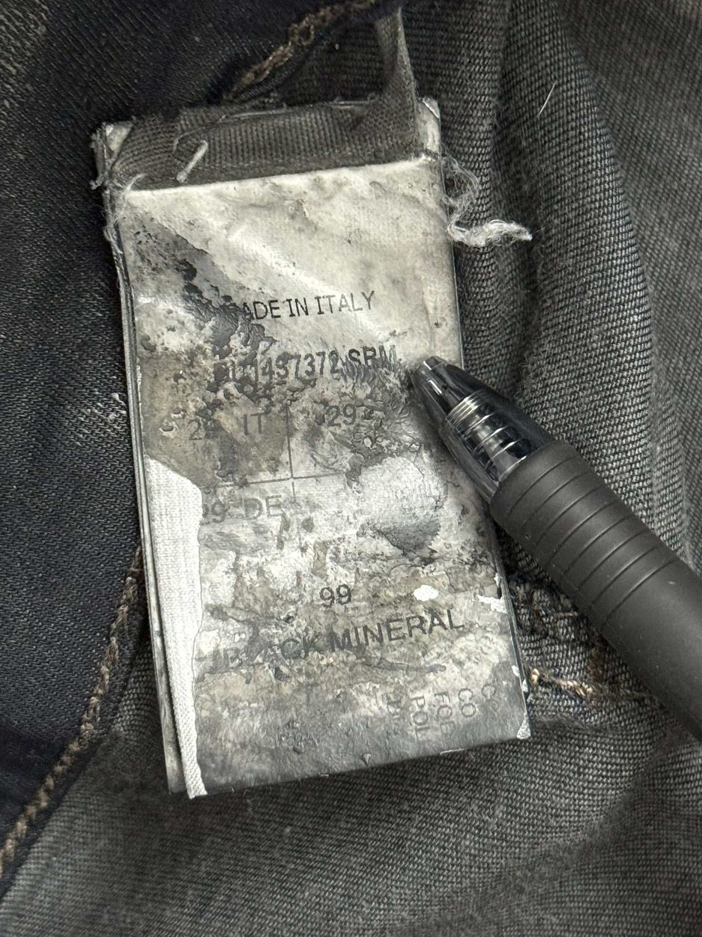 SS14 Rick Owens DRKSHDW Black Waxed Memphis Biker Denim Jeans