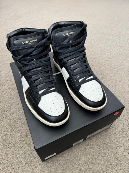 SS16 Saint Laurent by Hedi Slimane Black/White SL/10H High Top Sneakers