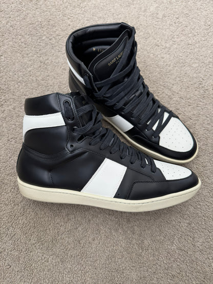 SS16 Saint Laurent by Hedi Slimane Black/White SL/10H High Top Sneakers