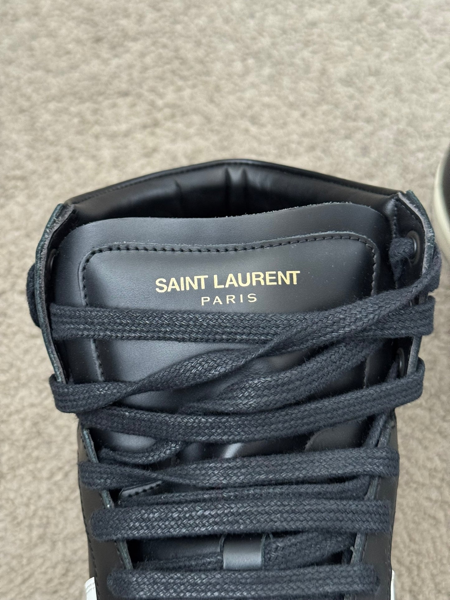 SS16 Saint Laurent by Hedi Slimane Black/White SL/10H High Top Sneakers