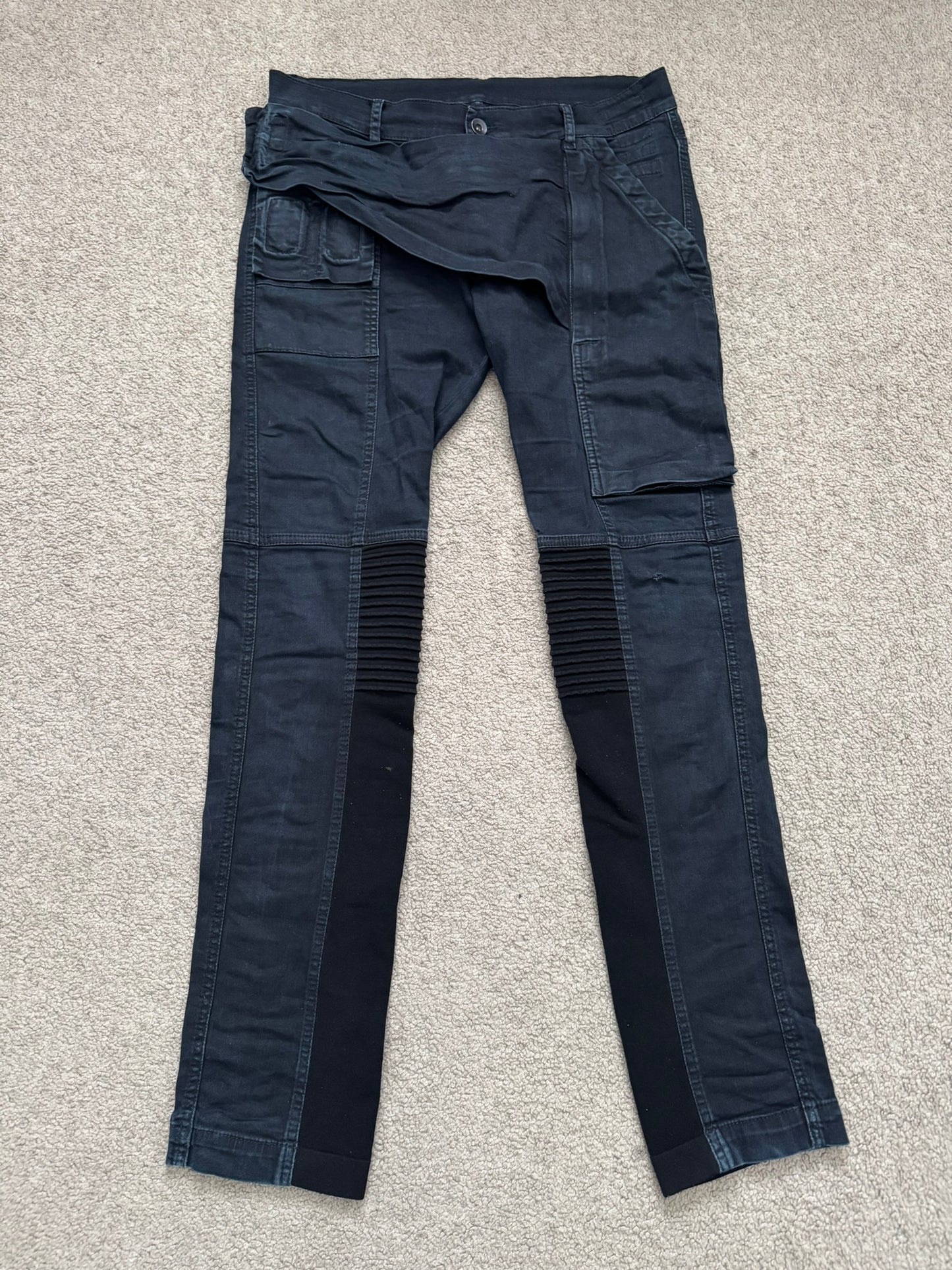FW14 Rick Owens DRKSHDW Black Memphis Biker Denim Jeans