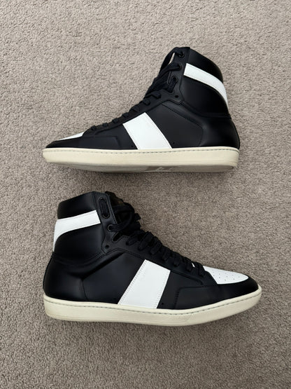 SS16 Saint Laurent by Hedi Slimane Black/White SL/10H High Top Sneakers