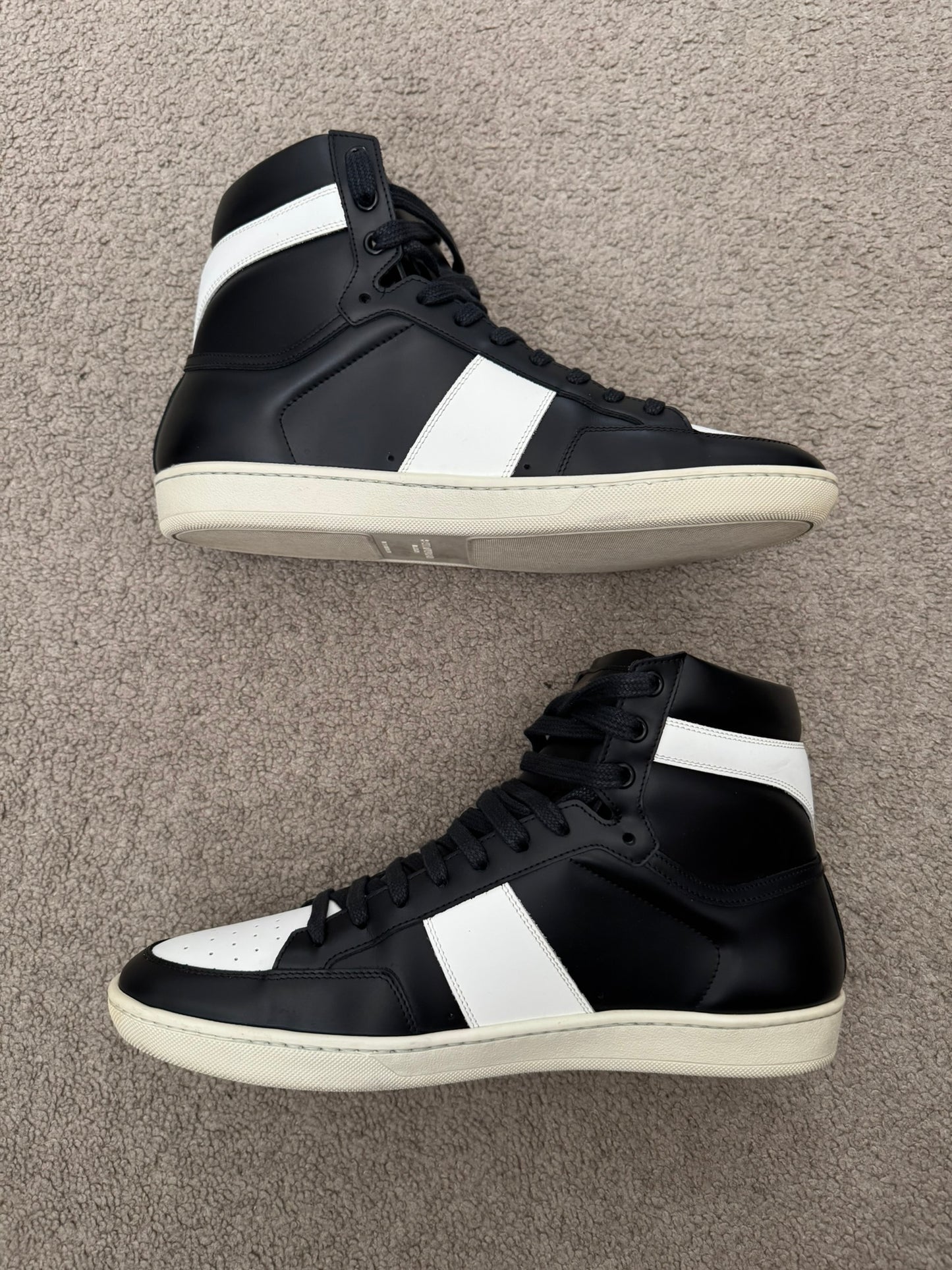 SS16 Saint Laurent by Hedi Slimane Black/White SL/10H High Top Sneakers