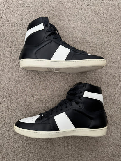 SS16 Saint Laurent by Hedi Slimane Black/White SL/10H High Top Sneakers