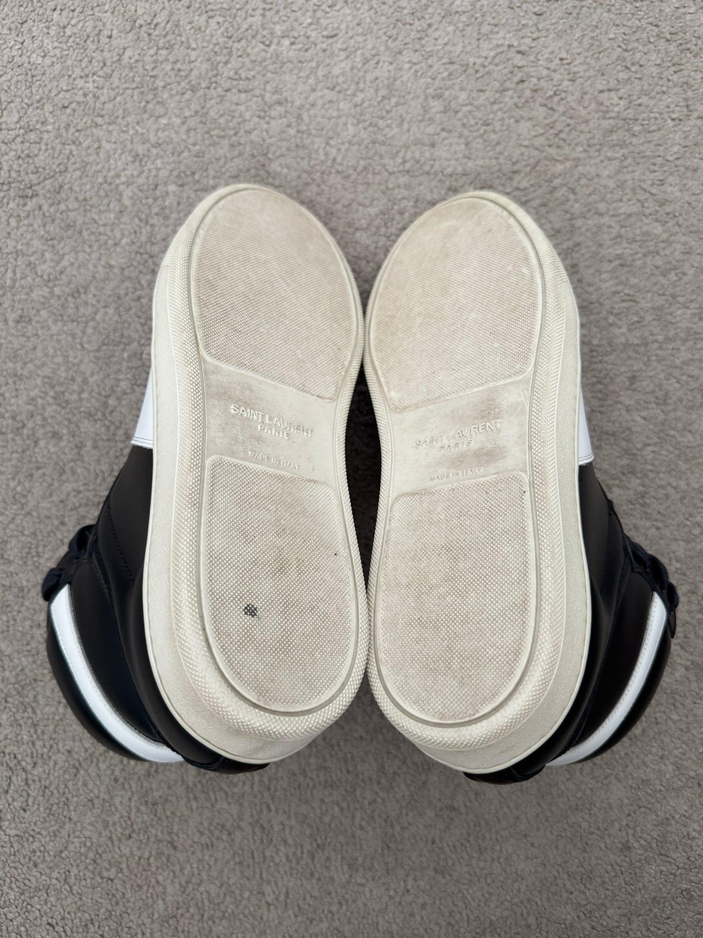 SS16 Saint Laurent by Hedi Slimane Black/White SL/10H High Top Sneakers