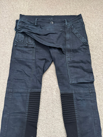 FW14 Rick Owens DRKSHDW Black Memphis Biker Denim Jeans
