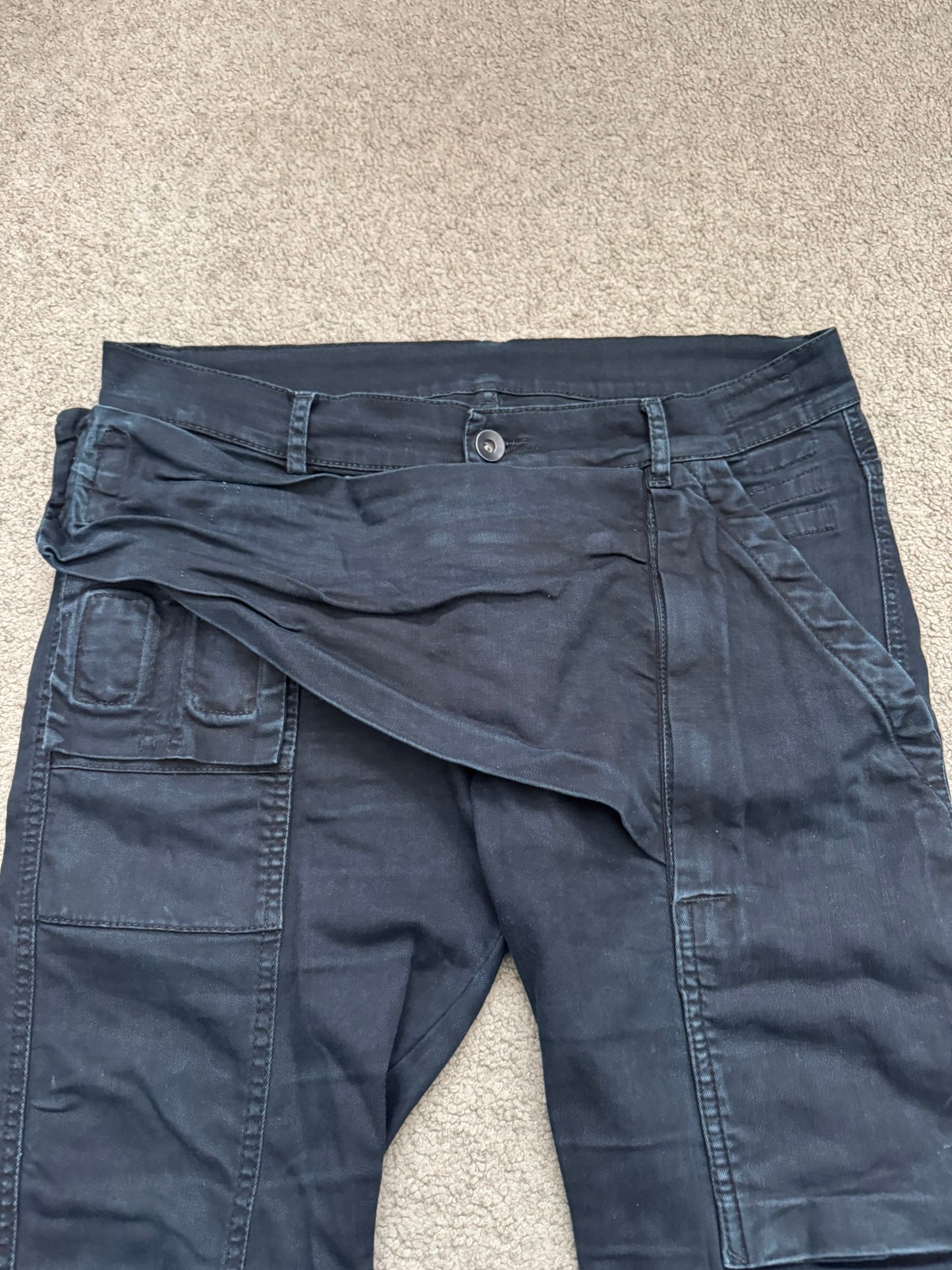 FW14 Rick Owens DRKSHDW Black Memphis Biker Denim Jeans