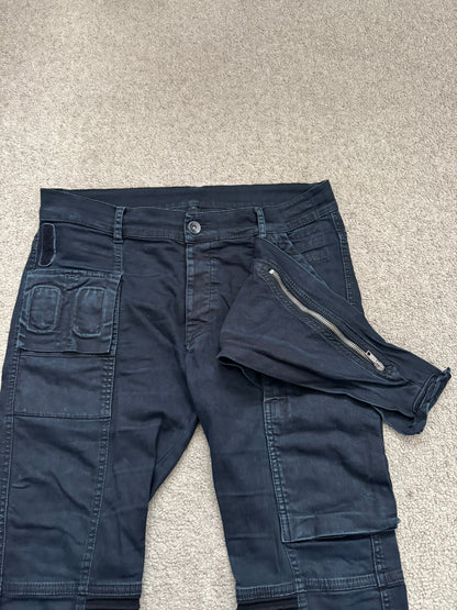 FW14 Rick Owens DRKSHDW Black Memphis Biker Denim Jeans