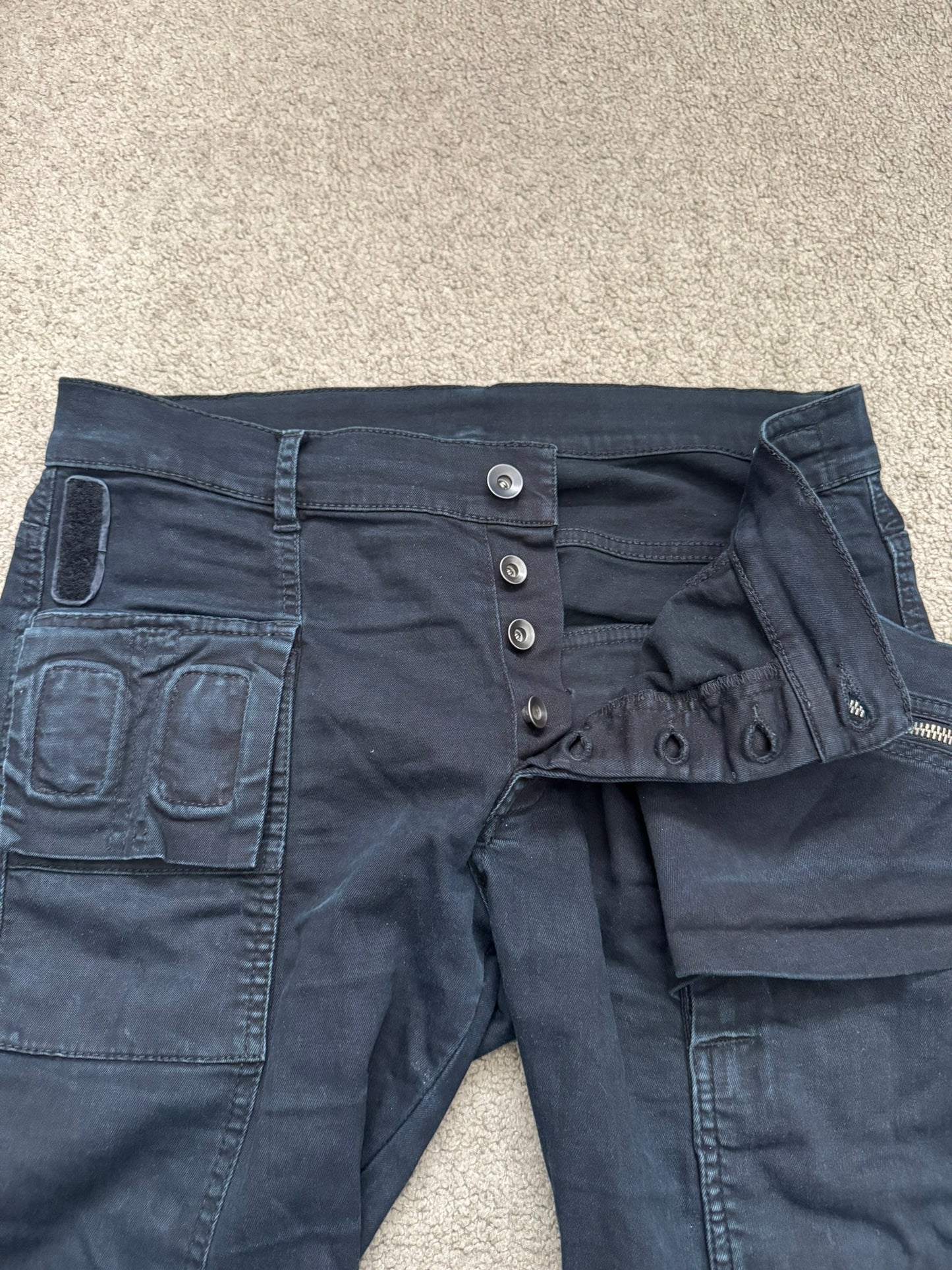 FW14 Rick Owens DRKSHDW Black Memphis Biker Denim Jeans