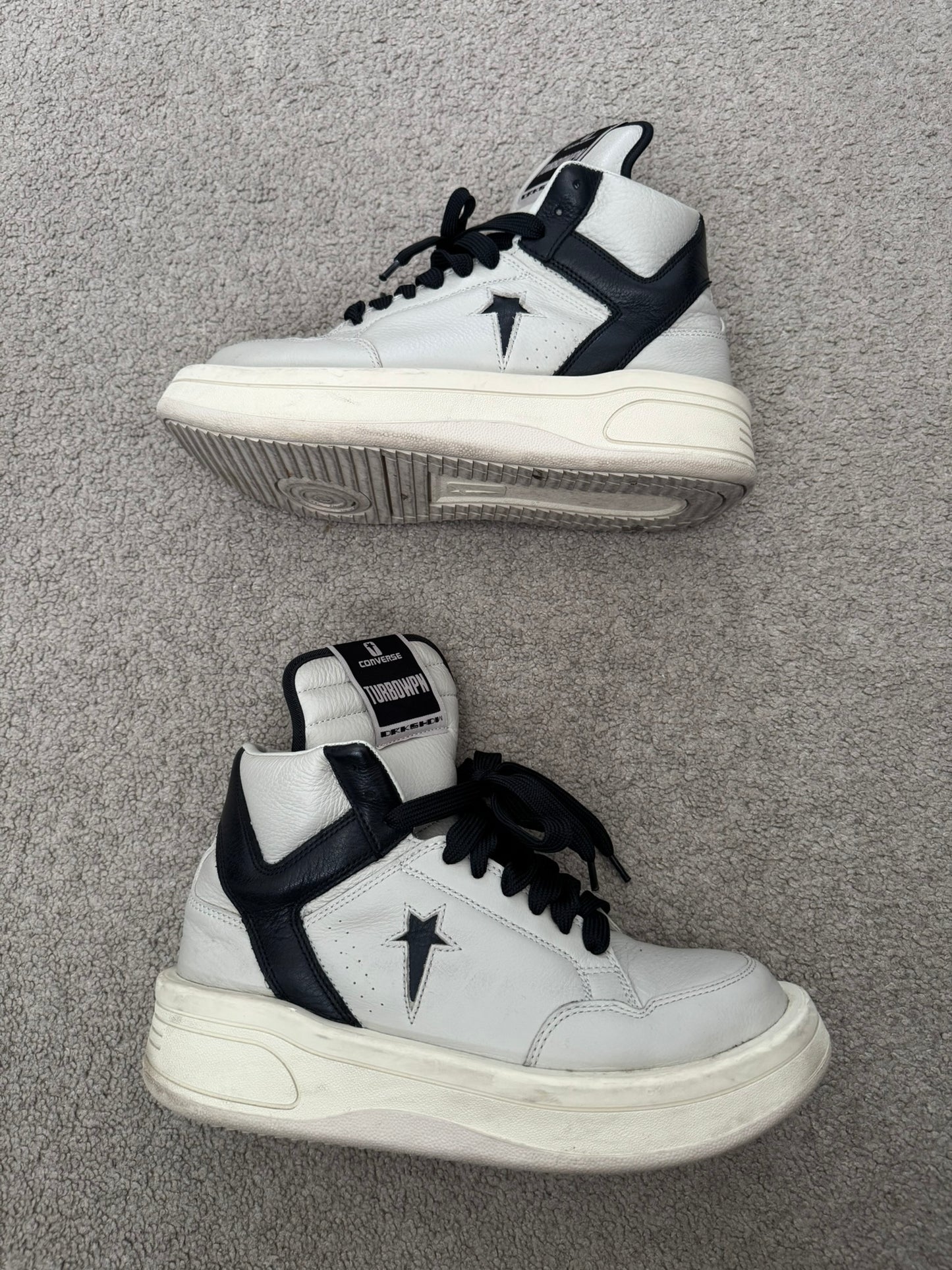 FW23 Rick Owens DRKSHDW x Converse TURBOWPN Mid Top Sneakers