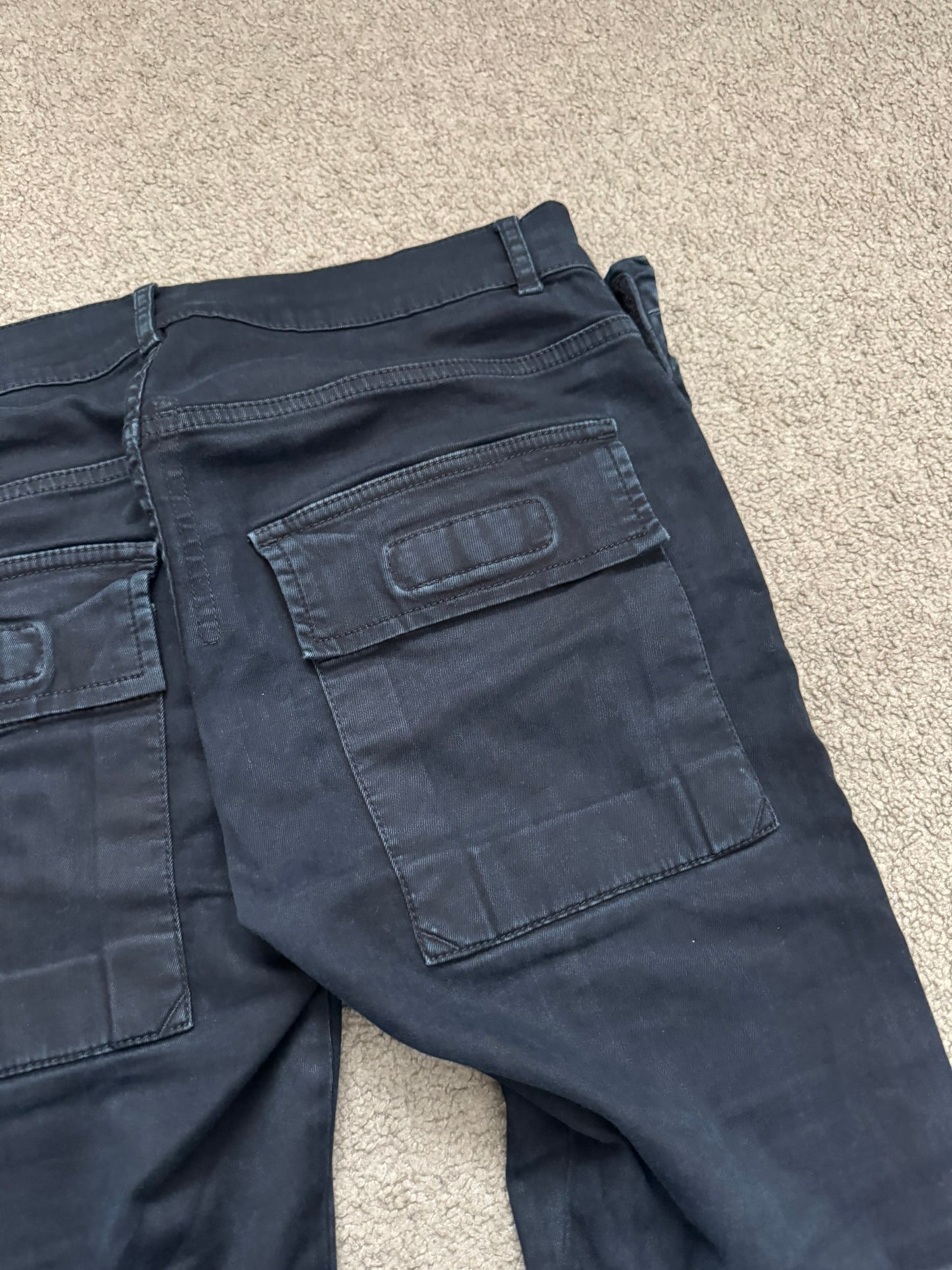 FW14 Rick Owens DRKSHDW Black Memphis Biker Denim Jeans