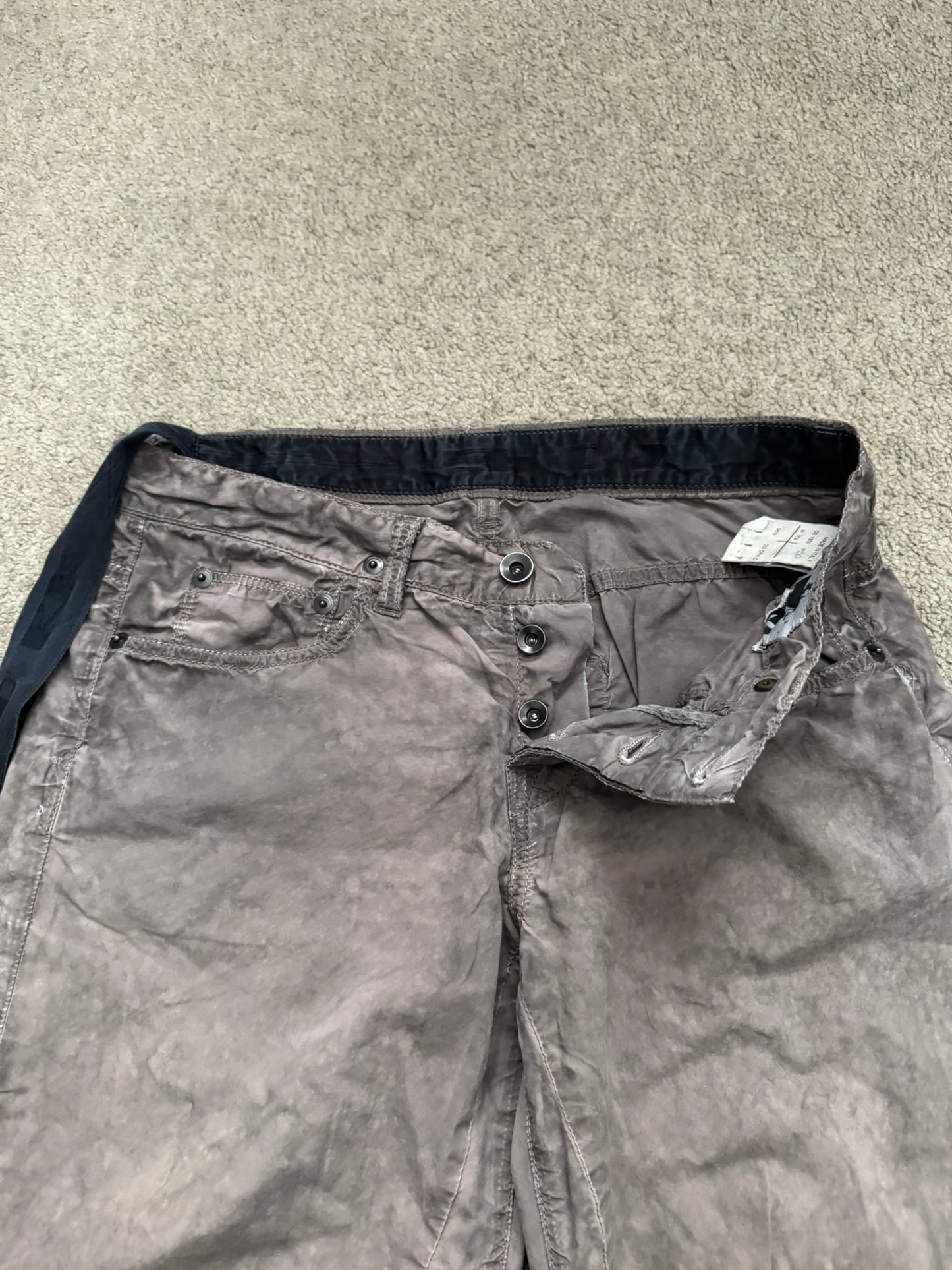 SS11 Rick Owens DRKSHDW Dark Dust Detroit Cut Poplin Pants