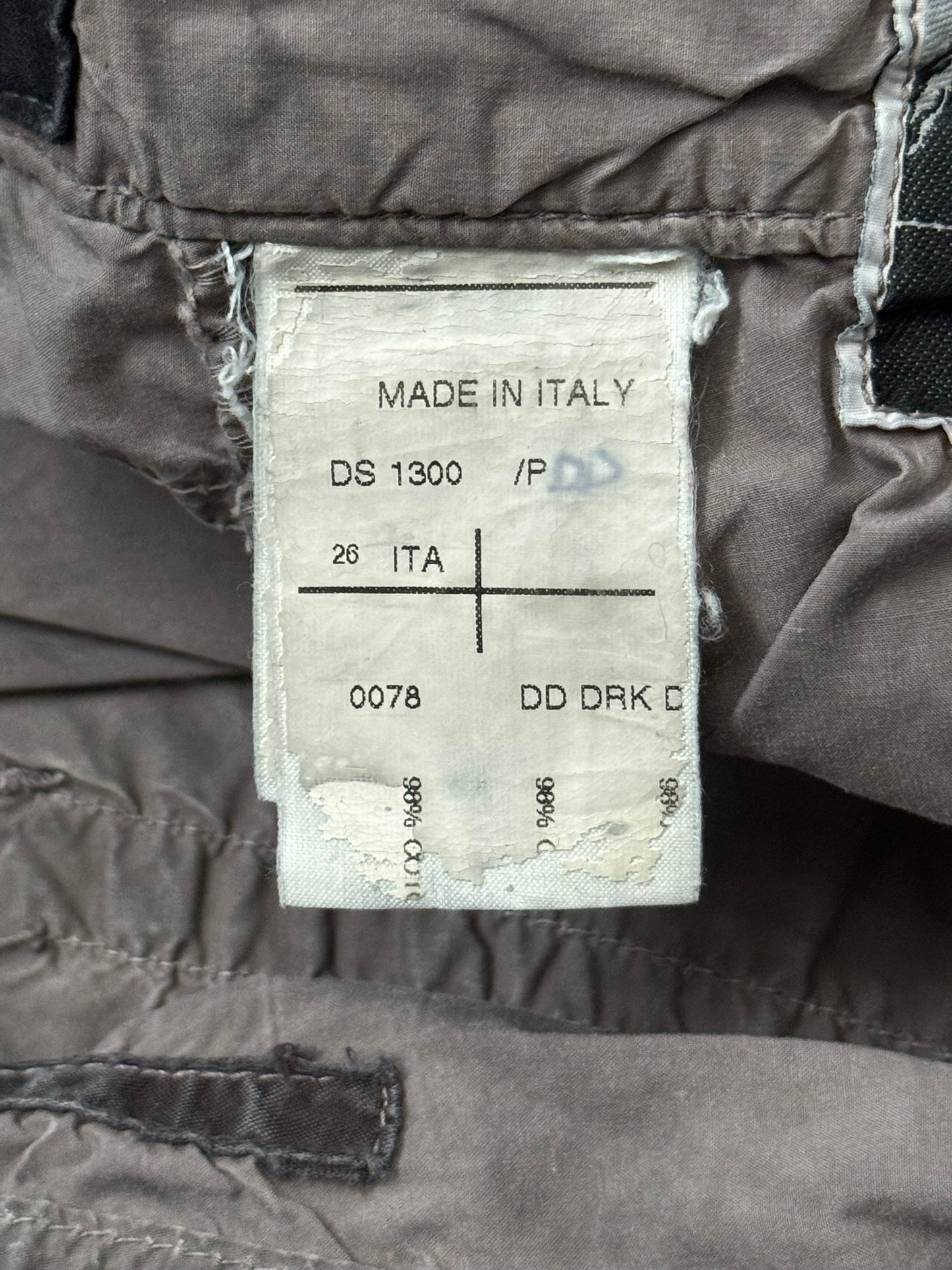 SS11 Rick Owens DRKSHDW Dark Dust Detroit Cut Poplin Pants