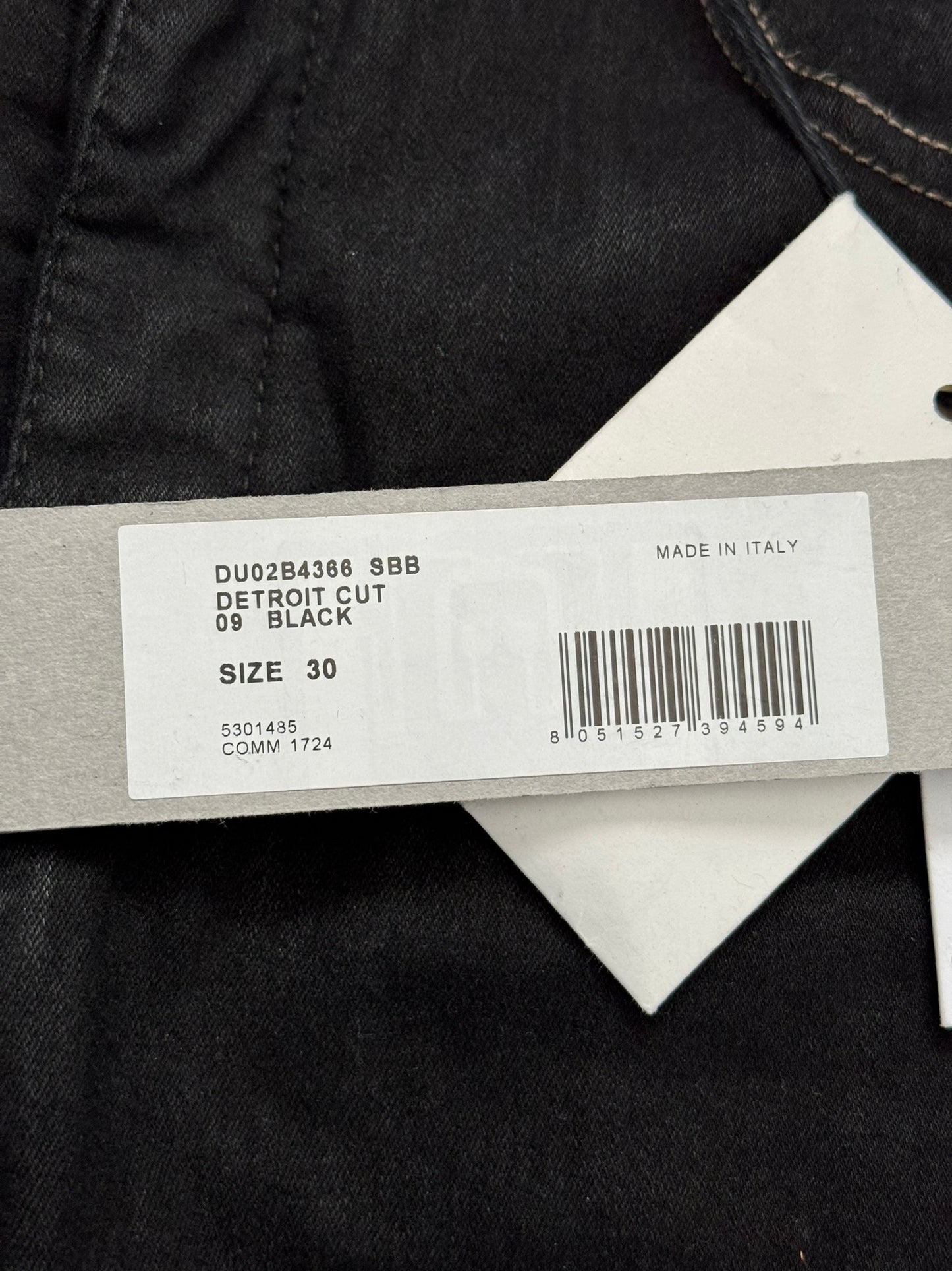 FW22 Rick Owens DRKSHDW Black Waxed Detroit Cut Denim Jeans