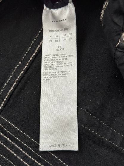 FW22 Rick Owens DRKSHDW Black Waxed Detroit Cut Denim Jeans