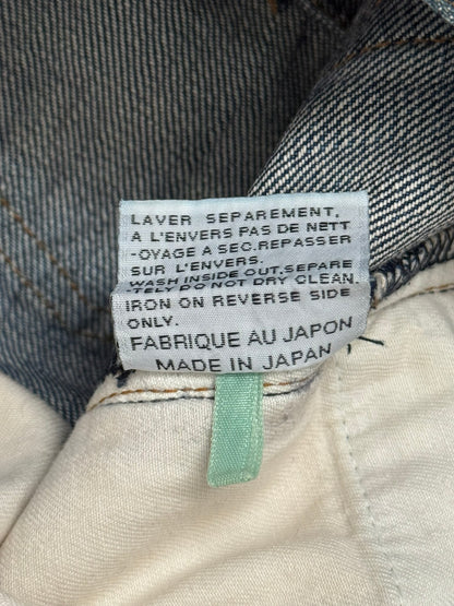 AW06 Dior Homme by Hedi Slimane "Luster" Blue Waxed Clawmark Denim Jeans