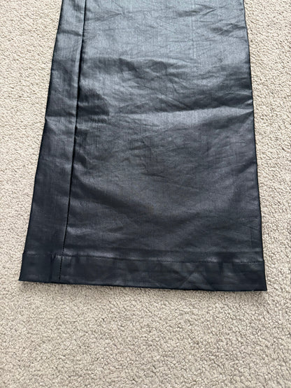 SS25 Rick Owens Mainline Black Waxed Geth Cut Denim Jeans
